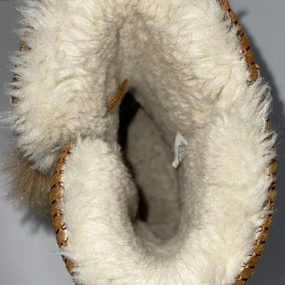 DREAM PAIRS Girls Boots Winter Snow Suede Mid Calf Boots Faux Fur Lined Fuzzy 12